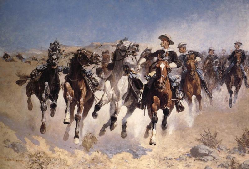 Dismounted:The Fourth Trooper Moving the Led Horses, Frederic Remington